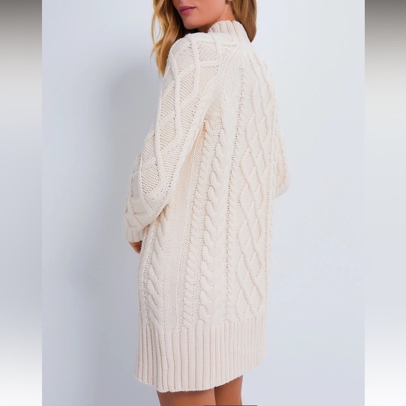 Hyacinth House Cream Whistler Cable Sweater Dress - Picture 2 of 12